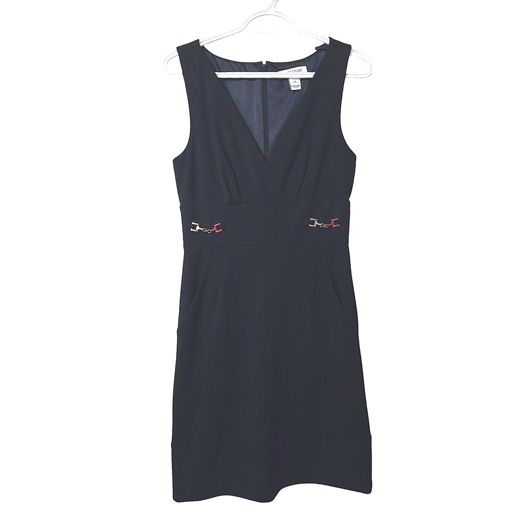 White House Black Market Slimming Empire Waist Sleeveless Little Black Dress